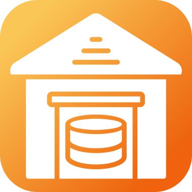 Veri Depolama Web simgesi basit illüstrasyon