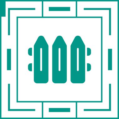 Çit. Web simgesi basit illüstrasyon