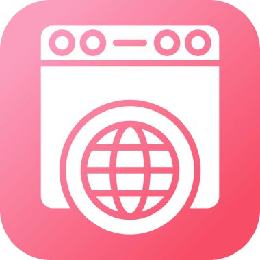 Tarayıcı web simgesi, basit illüstrasyon