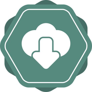 Bulut hesaplama simgesi vektör illüstrasyonu           