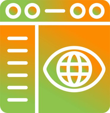 Tarayıcı web simgesi, basit illüstrasyon