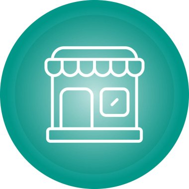 mağaza web simgesi, basit vektör illüstrasyonu