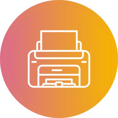 Lazer Yazıcı vektör simgesi basit illüstrasyon