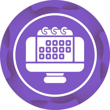 Masaüstü Bilgisayar Web simgesi vektör çizimi