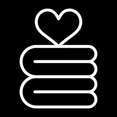 aşk battaniye ikonu vektör illüstrasyonu 