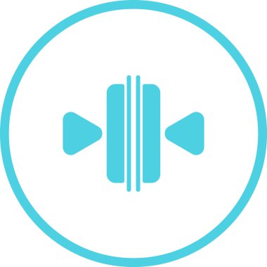 Dikey Birleştirme simgesi, vektör çizimi