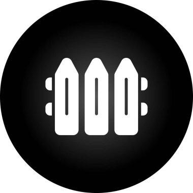 Çit. Web simgesi basit illüstrasyon