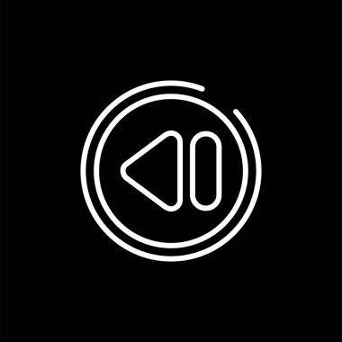 Vektör illüstrasyonu, Geri sarma düğmesi Simgesi