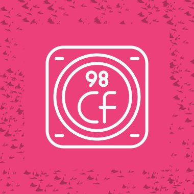 Kimyasal Element Web simgesi vektör çizimi