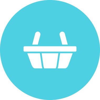 Sepet simgesi, vektör illüstrasyonu basit tasarım