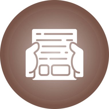 belge web simgesi, vektör illüstrasyonu