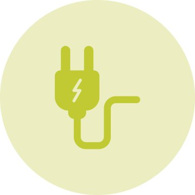 Güç Kablosu web simgesi, basit vektör illüstrasyonu 