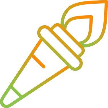 Meşale Web simgesi vektör illüstrasyonu     