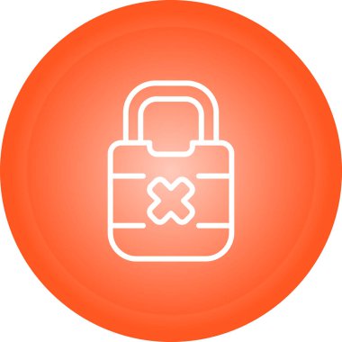 Kilit. Web simgesi basit illüstrasyon 
