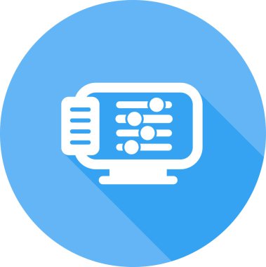 Masaüstü Bilgisayar Web simgesi vektör çizimi