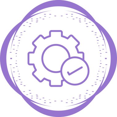 Bir Tıklama Kurulum simgesi vektör tasarımı