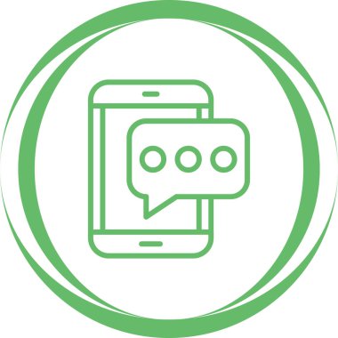 SMS iletisi simgesi, vektör çizim