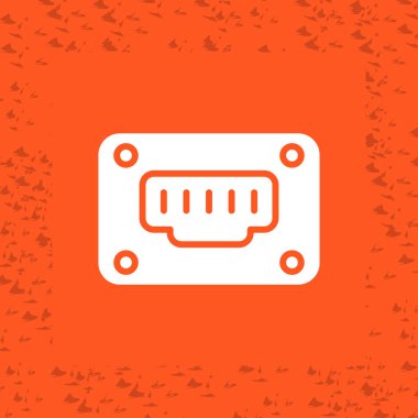 Ethernet web simgesinin vektör illüstrasyonu