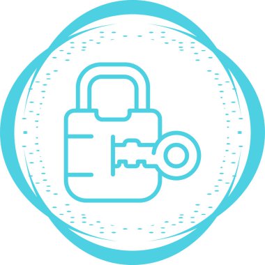 Kilit. Web simgesi basit illüstrasyon 