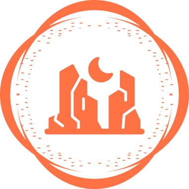 Kanyon vektör simgesi, illüstratopn 