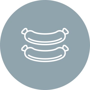 Vektör illüstrasyonu, Sosis simgesi element arkaplanı