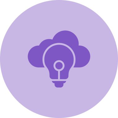 Bulut Stratejisi Web simgesi basit illüstrasyon