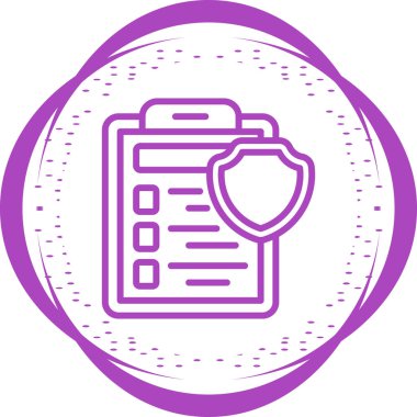 Sigorta simgesi beyaz arka plan üzerinde izole 