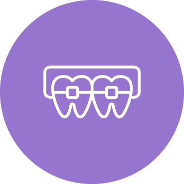 diş teli vektör çizgisi simgesini destekler