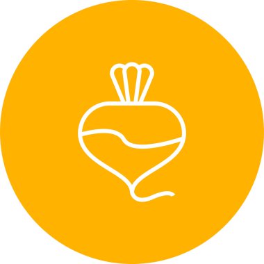 Gıda ikonunun vektör illüstrasyonu. Şalgam   