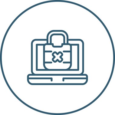 dizüstü bilgisayar simgesi, basit vektör tasarımı 