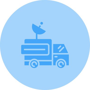 Kamyonet simgesi, vektör illüstrasyonu