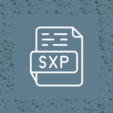 sxp file format icon web illustration clipart