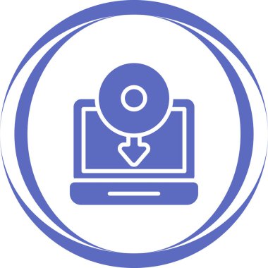  Yazılım Kurulumu Web simgesi, vektör illüstrasyonu