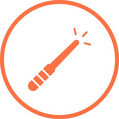 Sihirli değnek simgesi, basit vektör çizimi