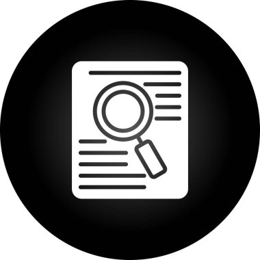 Belge arama simgesinin vektör illüstrasyonu