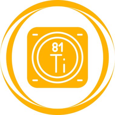 Periyodik tablonun kimyasal elementinin web illüstrasyonu