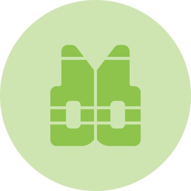 Yansıtıcı yelek simgesi web illüstrasyonu