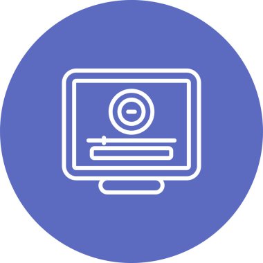 Masaüstü Bilgisayar Web simgesi vektör çizimi