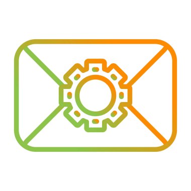 Zarf web simgesi, basit illüstrasyon