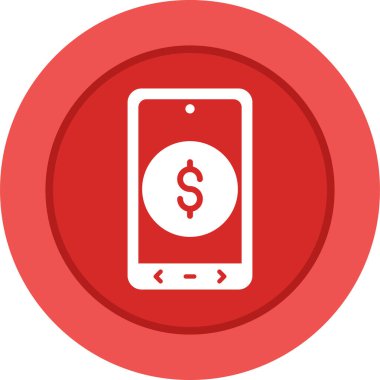 Para için. Web simgesi vektör illüstrasyonu 