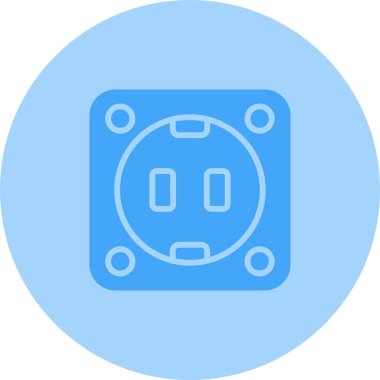 elektrik çıkış simgesi, vektör illüstrasyonu 