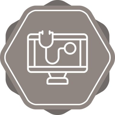 Tıbbi steteskopun basit vektör çizimi