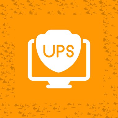 UPS web simgesi, vektör illüstrasyonu