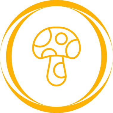 Mantar. Web simgesi basit illüstrasyon 