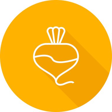 Gıda ikonunun vektör illüstrasyonu. Şalgam   