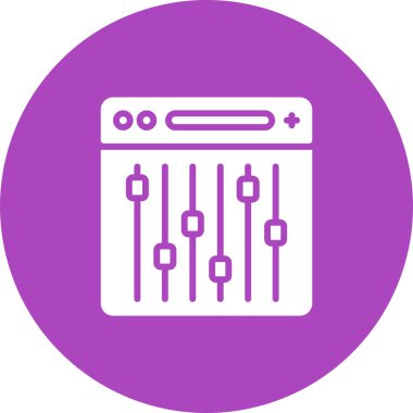 Simge, web düğmesi, basit vektör illüstrasyonu ayarlanıyor