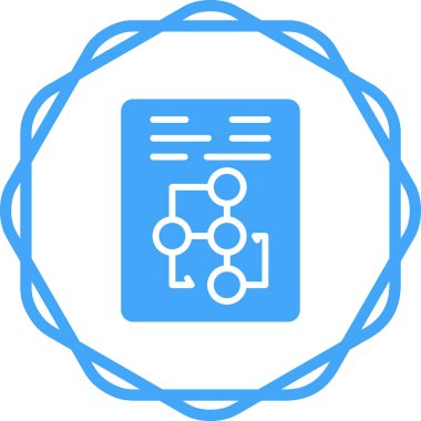 Belge Çalışma Akımı simgesi, vektör illüstrasyonu basit tasarım