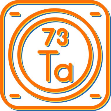 Periyodik tablonun kimyasal elementinin web illüstrasyonu