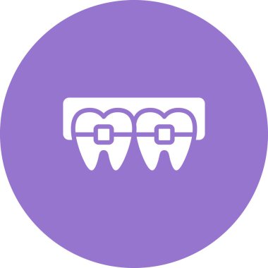 diş teli vektör çizgisi simgesini destekler