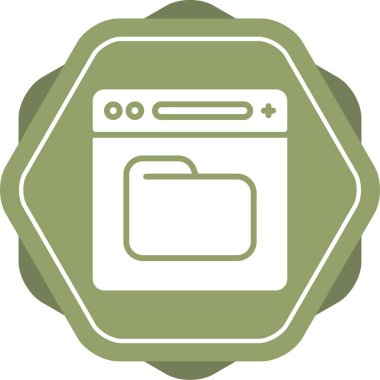 Tarayıcı web simgesi, basit illüstrasyon